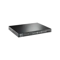Switch JetStream PoE+ administrable Capa 2 24 puertos 10 100 1000 Mbps + 4 puertos SFP 384 W