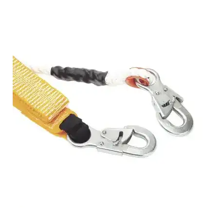 Amortiguador con Cable de Protección de  Nylon y 2 Ganchos de Seguro Doble.