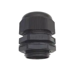 Conector Plástico Negro Tipo Glándula para Rosca NPT 1