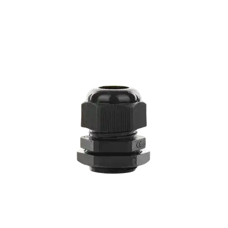 Conector Plástico Negro Tipo Glándula para Cable de 10 a 14 mm de Diámetro.