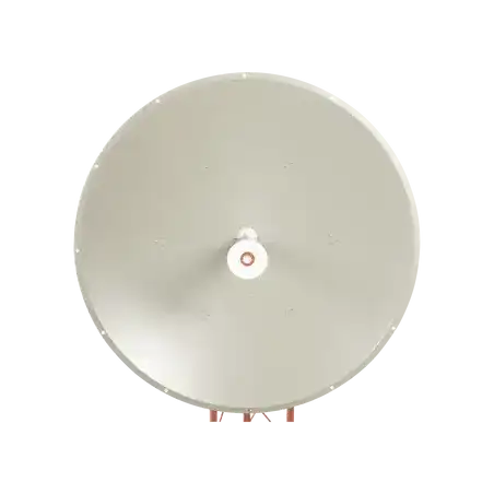 Antena altamente direccional   Distancia de hasta 100 km   Ganancia de 36 dBi   4.9 - 6.5 GHz   Conectores N-Hembra