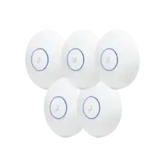 Paquete de 5 Access Point UniFi de largo alcance Doble banda 802.11ac MIMO2X2 para interior PoE 802.3af soporta 2