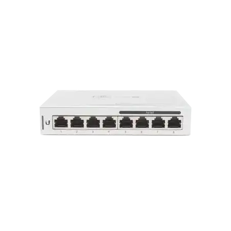 Switch UniFi Administrable capa 2 de 8 puertos Gigabit (4 Puertos Gigabit PoE 802.3af y 4 puertos Gigabit ethernet)