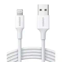 Cable USB-A a Lightning   1 Metro   Certificado MFi   Carga Rápida 5V 2.4 A  480 Mbps   PD   Conector C89   Adecuado