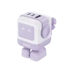 Cargador RobotGaN de 65W Serie Nexode   3 Puertos de Carga Rápida   2 USB-C   1 USB-A   PD 3.0   QC 4.0   Carga Inte