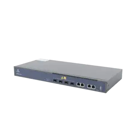 OLT de 2 puertos GPON + 4 puertos Uplink (2 puertos Gigabit Ethernet + 2 puerto SFP SFP+)  hasta 256 ONUS