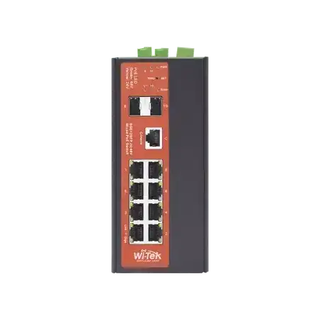 Switch Industrial Administrable Gigabit con 2 Puertos PoE bt + 6 Puertos PoE af at o 24 V Pasivo + 2 SFP Gigabit 24