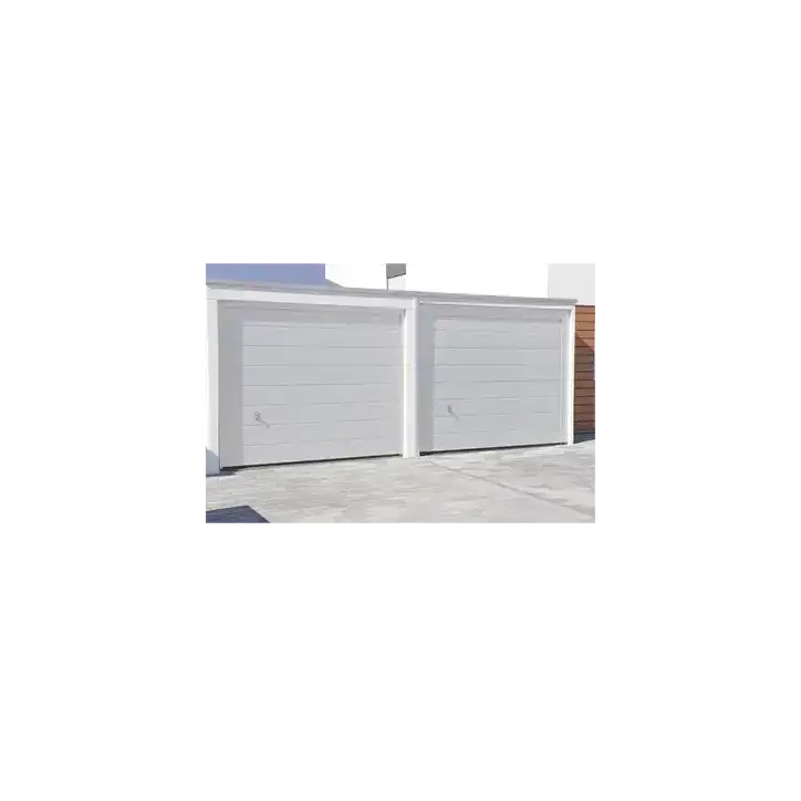 Puerta de Garage de Alta Calidad Linea Central Color Blanco 14X8 pies AISLADA Estilo Americana. Puerta de Garage de Alta Calidad Linea Central Color Blanco 14X8 pies AISLADA Estilo Americana.