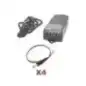 Kit con fuente EPCOM con salida de 12 Vcc a 5 Amper con 4 salidas   Incluye conectores