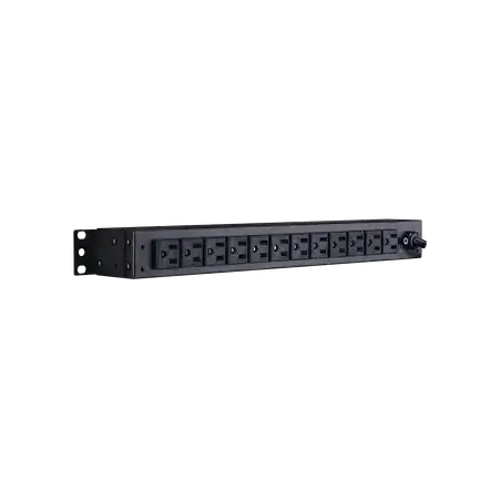 PDU Básico Para Distribución de Energía Con 12 Tomas NEMA 5 15R Traseras 1UR 15 Amp 120 Vca