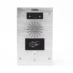 Video portero IP 2 líneas SIP 2 relevadores lector de tarjeta RFID Compatible con NVR Hikvision por Onvif con botón