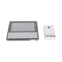 KIT DE VIDEOPORTERO IP COLOR NEGRO Apertura con app Súper elegante Monitor WIFI soporta 4 monitores y 2 fren