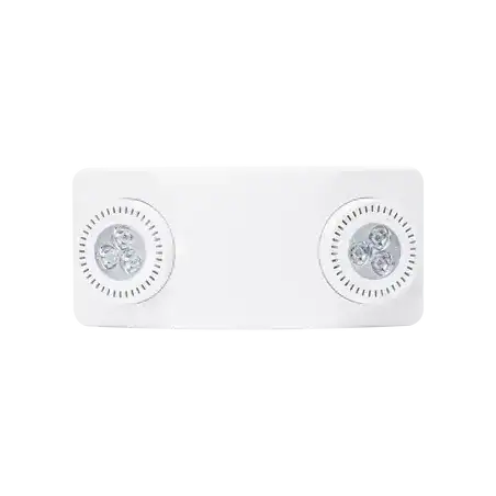 Luz de Emergencia Dual LED  520lm uso rudo montaje en pared o techo batería de respaldo incluida