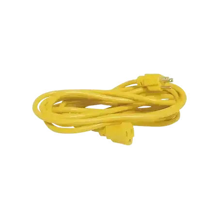 Extensión Eléctrica de Uso Rudo Aterrizada 2.4 metros   127 V CA 10 A Máximo   Color Amarillo.