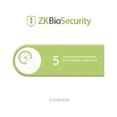 Licencia para ZKBio CVsecurity permite gestionar hasta 5 dispositivos para tiempo y asistencia|ZKTECO|Tiempo y Asistencia