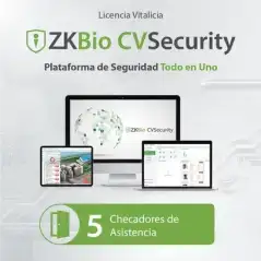 Licencia para ZKBio CVsecurity permite gestionar hasta 5 dispositivos para tiempo y asistencia