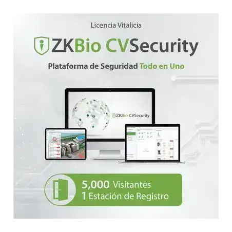 Licencia para ZKBio CVsecurity permite la gestion de 5 mil visitantes y 1 estacion de registro