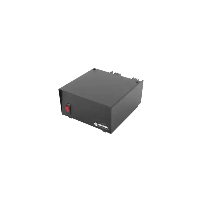 Fuente de poder Astron  Salidas 13.8Vcc 20A   Lineal Regulada con Circuito Cargador de Baterías.