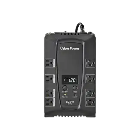 UPS de 825 VA 450 W Topología Línea Interactiva Entrada 120 Vca NEMA 5 15P Tipo Gabinete Compacto Con 8 Tomas NEMA 5