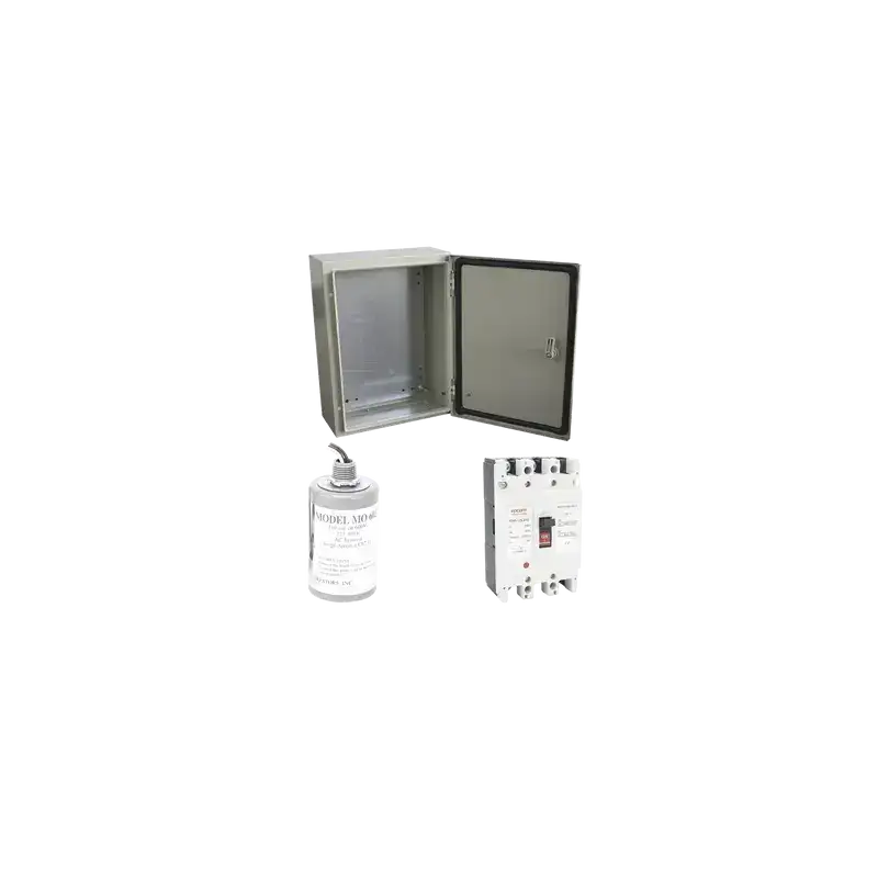 Kit de Centro de Carga Trifasico Para Corriente Alterna Breaker de hasta 690 Vc de 100 A con Supresor de Descargas A Kit de Centro de Carga Trifasico Para Corriente Alterna Breaker de hasta 690 Vc de 100 A con Supresor de Descargas A