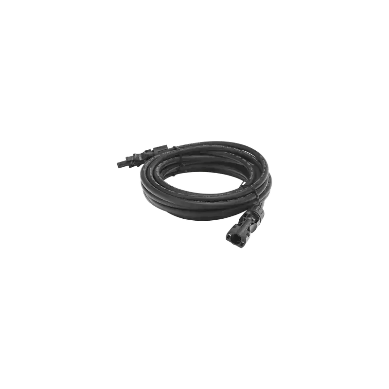 Cable Fotovoltaico 2.5 m Negro Calibre 10 AWG con Terminales MC4 en Ambos Extremos