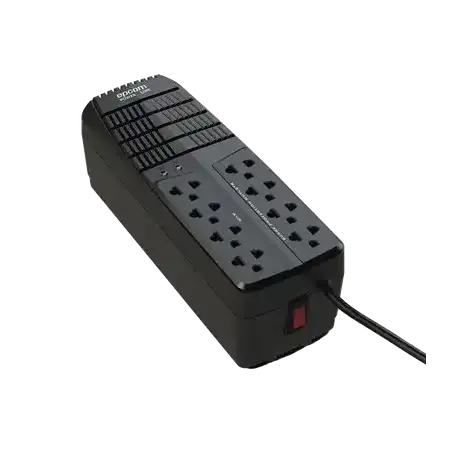 Regulador de Voltaje 2000 VA 1000 W   4 Contactos con AVR   4 Contactos con Supresor de Picos   Protección RJ11