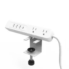 Multicontacto con Montaje para Escritorio   Carga Rápida para 65 W   3 x Nema 5 15P   2 x USB A (5V  3A)   1 x USB C