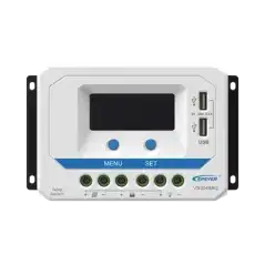 Controlador Solar de Carga PWM 12 24 36 48 V 30 A Salida USB con Display