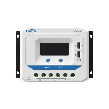 Controlador Solar de Carga PWM 12 24 36 48 V 45 A Salida USB con Display