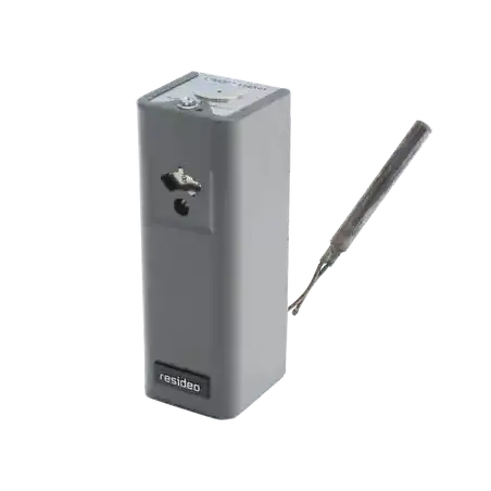 Controlador de montaje horizontal de límite alto o bajo con SPDT rango operativo 38 a 116  grados C  capilar de 3 pu
