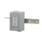 Caja Utilitaria para Montaje en Riel Din con Contacto Duplex de 15 A 125 V Nema 5 15R Gris. Caja Utilitaria para Montaje en Riel Din con Contacto Duplex de 15 A 125 V Nema 5 15R Gris.