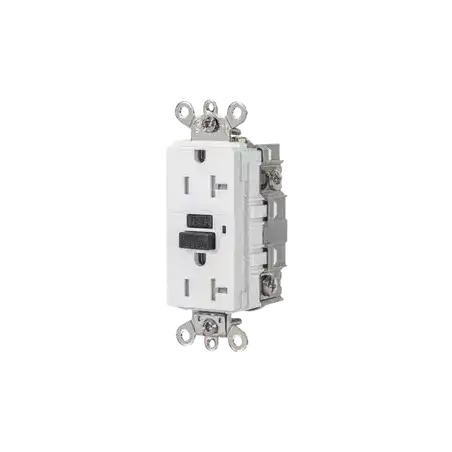 Contacto GFCI 20 A 125 V   Resistente a Intemperie   A prueba de manipulaciones   Color Blanco (Nema 5 20R)   Grado