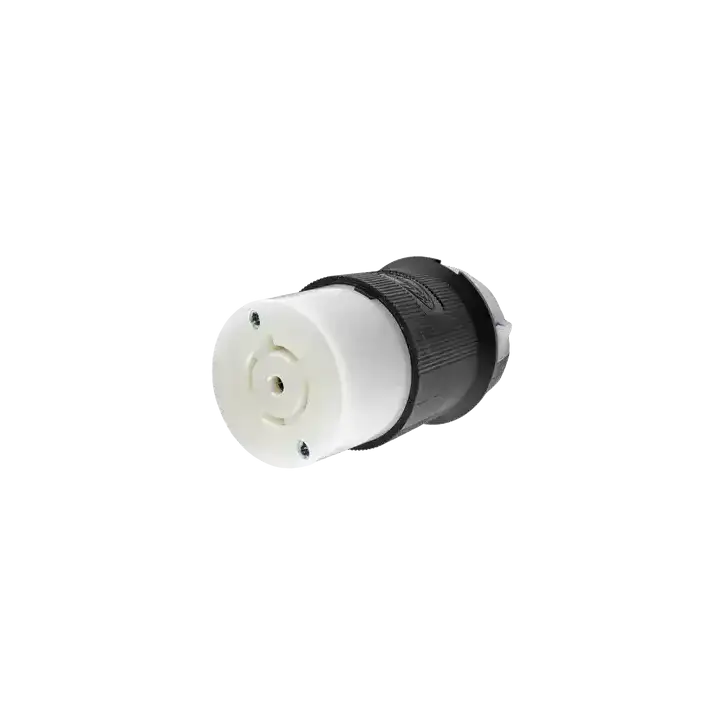 Conector Industrial con Bloqueo de Media Vuelta 20 A 120 208 V CA 4 Polos 5 Hilos Color Blanco y Negro Nema Conector Industrial con Bloqueo de Media Vuelta 20 A 120 208 V CA 4 Polos 5 Hilos Color Blanco y Negro Nema