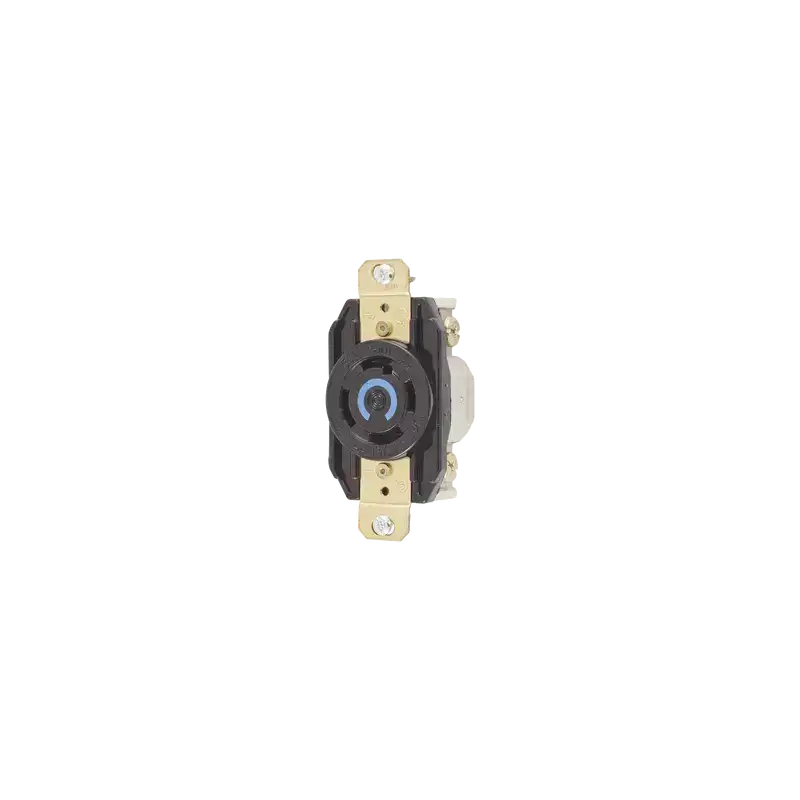 Receptáculo con Bloqueo de Media Vuelta Industrial 30 A 250 V CA   3 Polos 4 Hilos   Nema L15 30R.