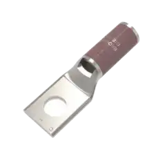 Zapata Terminal de Compresión de Cobre Electrolítico Estañado de Cañón Corto para Tornillo de 1 2 y Calibre 4 AWG.