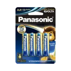 Batería Alcalina AA 1.5V EVOLTA   No recargable   Paquete 4 baterias