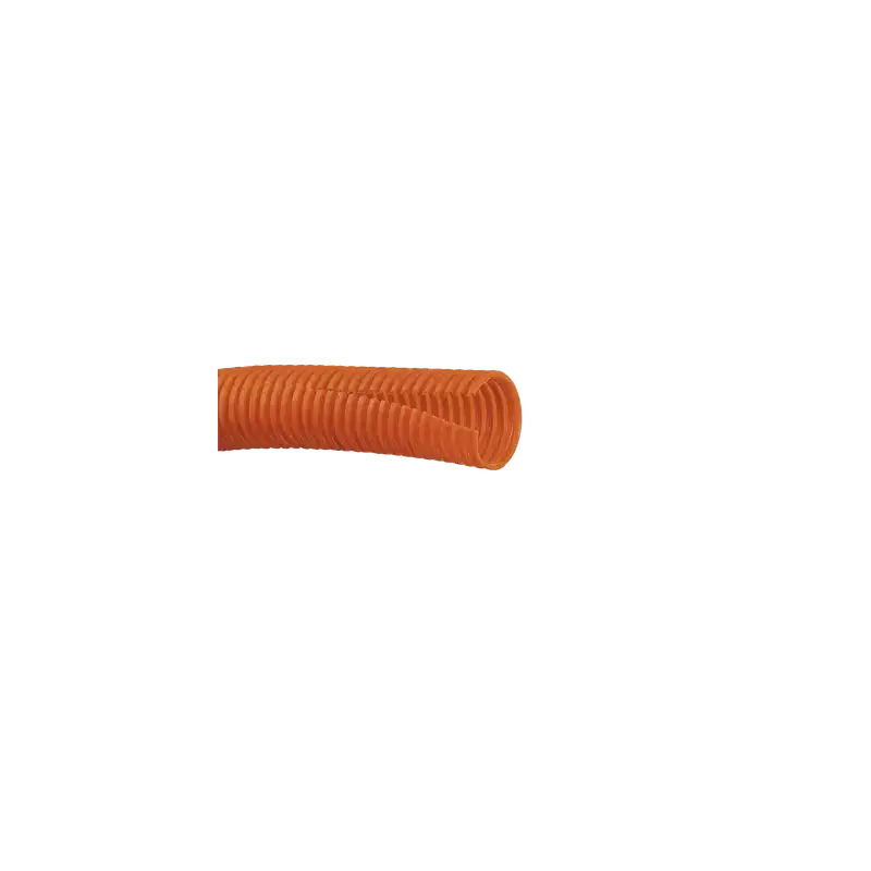 Tubo Corrugado Abierto para Protección de Cables .50 (12.7 mm) de Diámetro 30.5 m de Largo Color Naranja