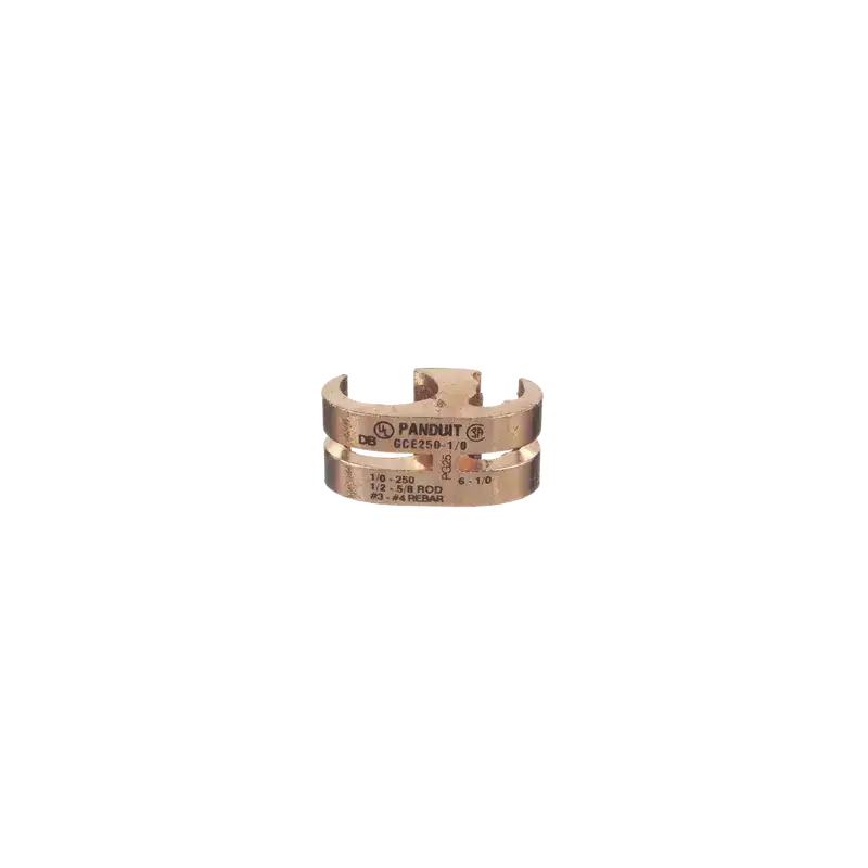 Conector de Conexión Tierra tipo E para Conductor de Cobre 6 AWG SOL – 1 0 AWG STR (16–50 mm2). Conector de Conexión Tierra tipo E para Conductor de Cobre 6 AWG SOL – 1 0 AWG STR (16–50 mm2).