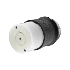 Conector Industrial con Bloqueo de Media Vuelta   20 A 120 208 V CA   4 Polos 5 Hilos   Color Blanco y Negro   Nema