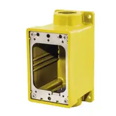 Caja Hermética Serie FD de 3 4 NPT  Color Amarillo.