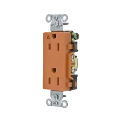 Contacto Dúplex Conexión a Tierra Aislada  15A 125V  2 polos 3 Hilos  Nema 5 15R  Grado Comercial Decorativo  Color