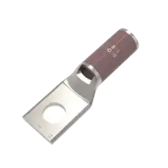 Zapata Terminal de Compresión de Cobre Electrolítico Estañado de Cañón Corto para Tornillo de 1 2 y Calibre 2 AWG.