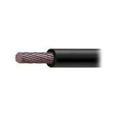 Cable Eléctrico de Cobre Recubierto THW LS Calibre 2 0 AWG 19 Hilos Color Negro (100 metros).