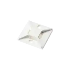 Montaje Sujetador Para Cable de 4 Vías con Adhesivo 25.4 x 25.4mm (1in x 1in) Color Blanco Uso en Interior 1 pieza