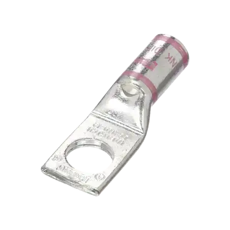 Terminal Conector Barril de 1 Orificio 1 2 con Talón para Mirilla para cable 1 0 AWG.