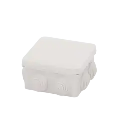 Caja Derivación Conexión de Plástico (89 X 89 X 50 mm) con 7 Glándulas de Goma. Para Instalaciones Comerciales  Resi
