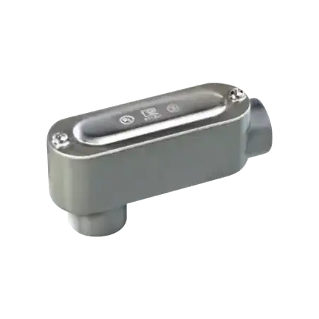 Caja oval roscada tipo LB de 2 (50.8 mm) Incluye tapa y tornillos.