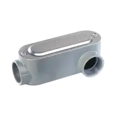 Caja Oval Roscada tipo LL de 3 chica (76.2 mm)   Incluye tapa y tornillos.