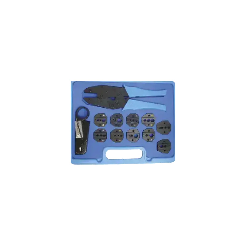 Kit en Estuche de Plástico con 10 Muelas para Instalar Conectores en Cables Coaxiales Pinzas RFA 4005 20 y Desforrad
