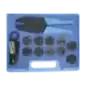 Kit en Estuche de Plástico con 10 Muelas para Instalar Conectores en Cables Coaxiales Pinzas RFA 4005 20 y Desforrad